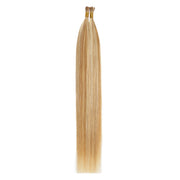 SUYYA Virgin Human Hair Prebonded I Tip Extensions Stick Tip Cold Fusion Hair Strawberry Blonde / Bleach Blonde Balayage (#P27/613)