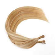 SUYYA Virgin Human Hair Prebonded I Tip Extensions Stick Tip Cold Fusion Hair Strawberry Blonde / Bleach Blonde Balayage (#P27/613)