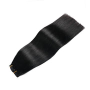Suyya Human Hair Seamless Clip In Hair Extensions 8Pcs Jet Black (#1)