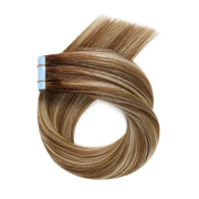 SUYYA Human Invisible Tape ins (#P6/613/T4) Balayage Chocolate Brown / Bleach Blonde / Chestnut Brown Hair Extensions 20Pcs