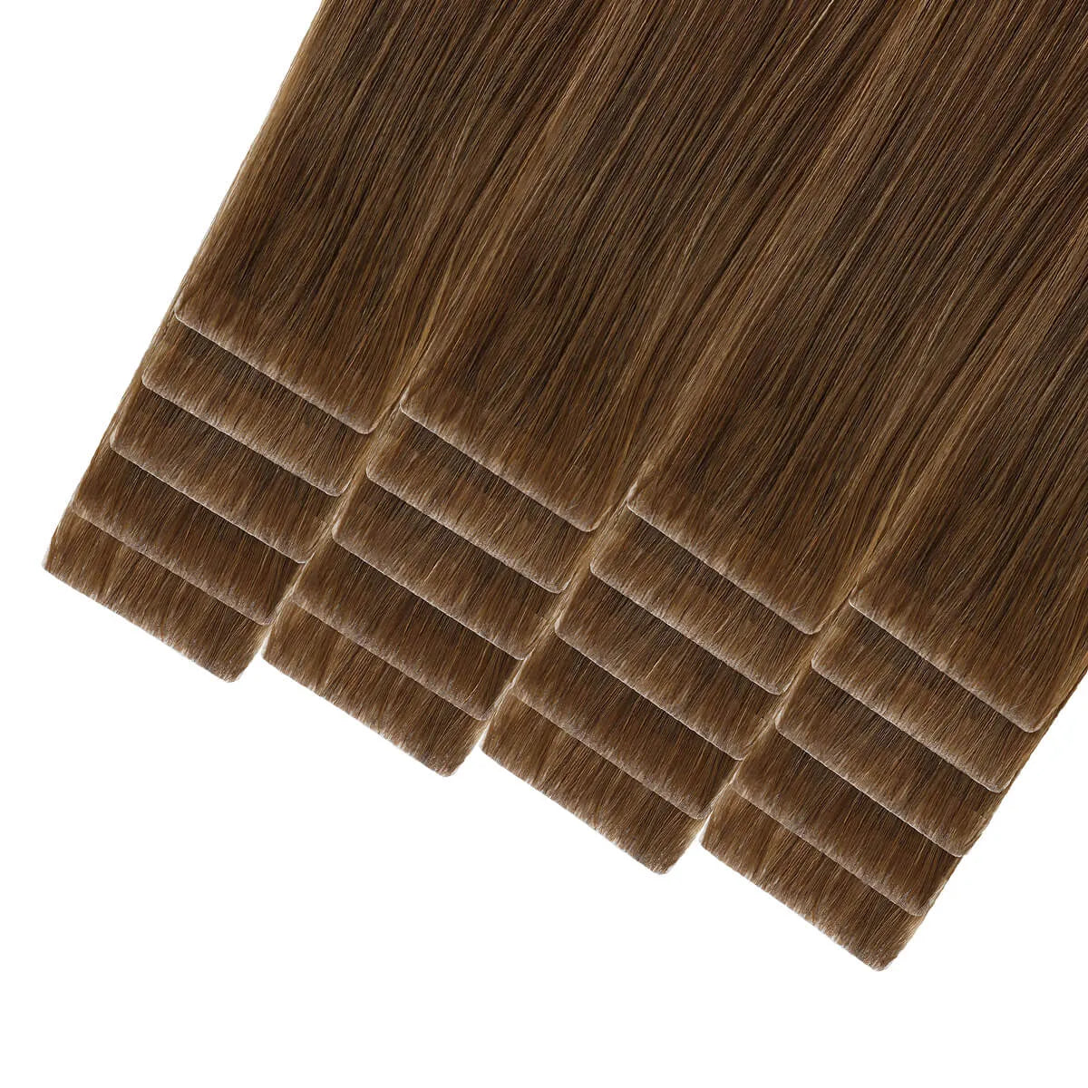 SUYYA Invisible Tape ins (#6) Chestnut Brown Human Hair Extensions 20Pcs