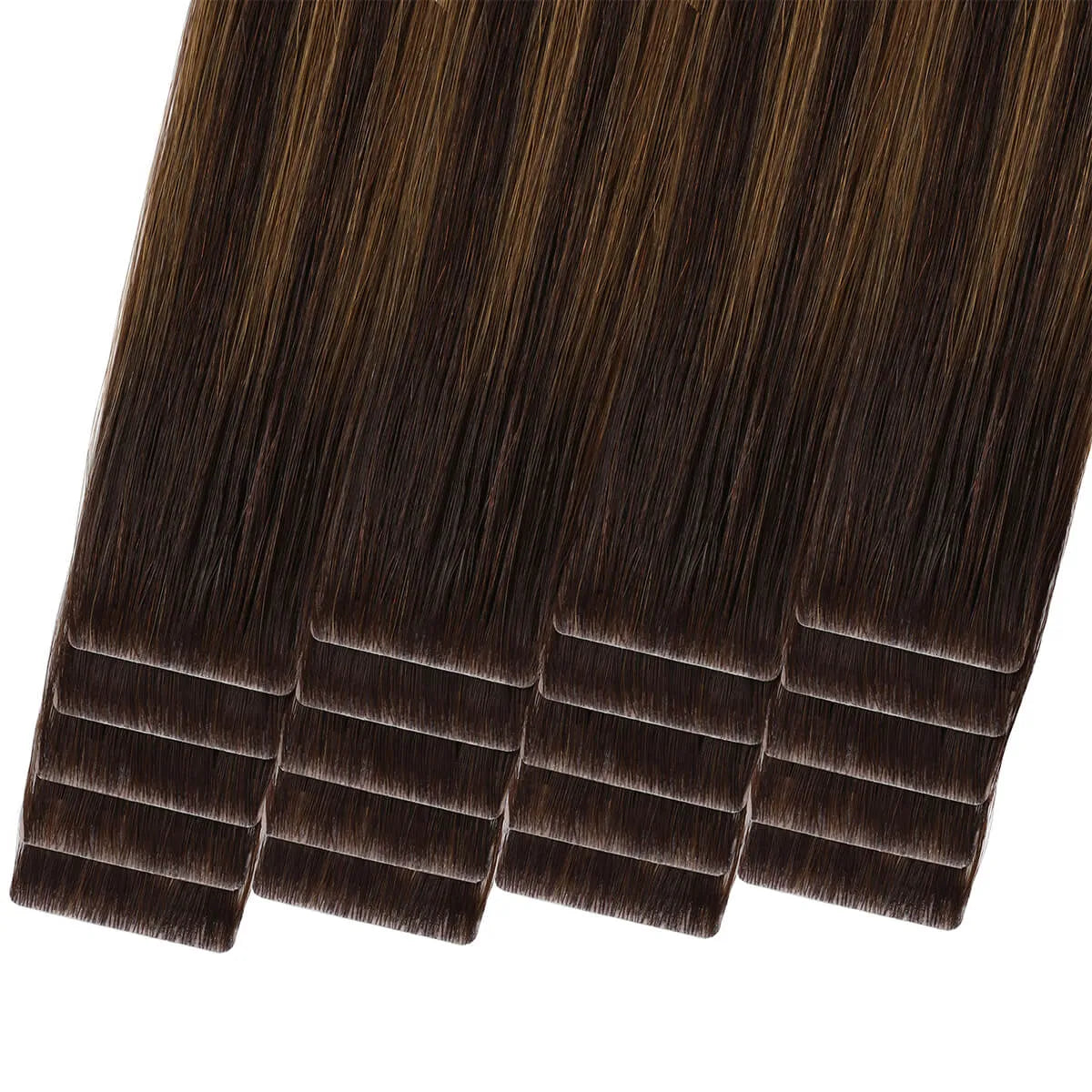 Suyya Invisible Tape in Hair Extensions Darkest Brown Balayage (#P2/6/T2) 20Pcs