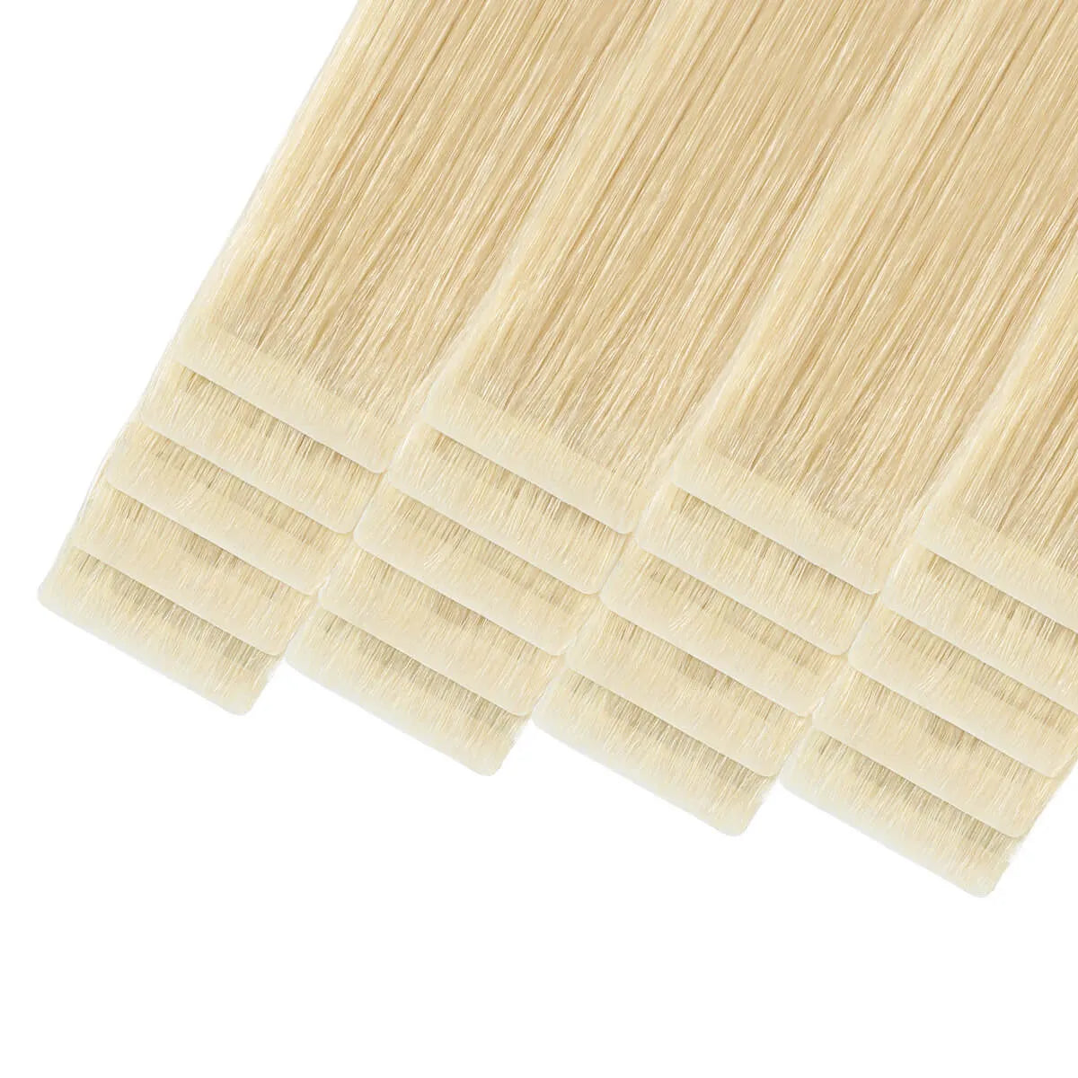 SUYYA Invisible Tape ins  (#60) Platinum Blonde Human Hair Extensions 20Pcs