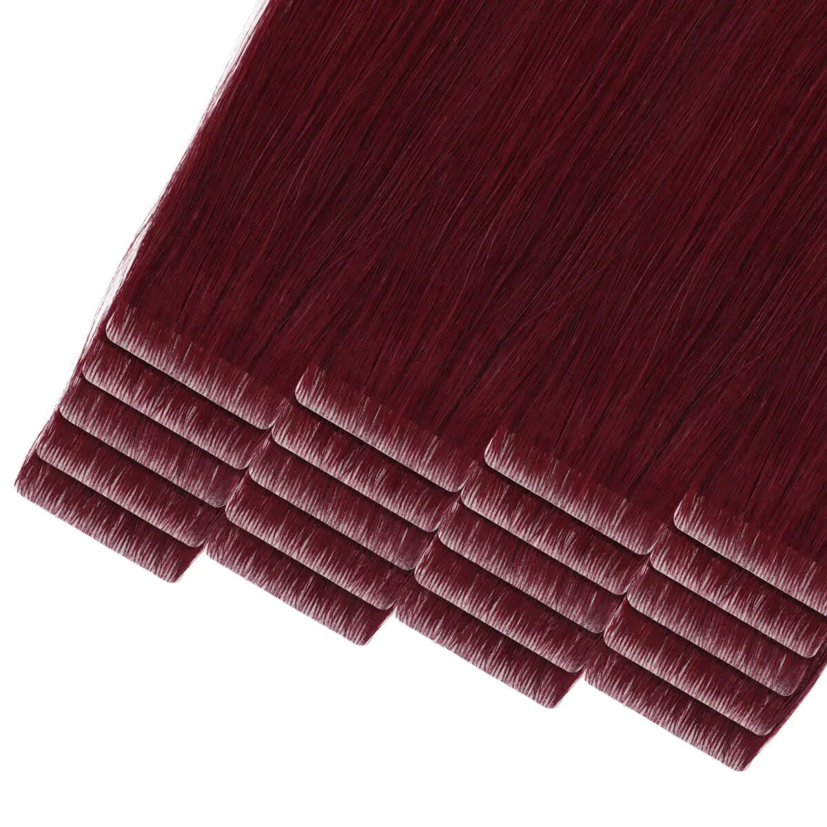 SUYYA Invisible Tape ins Remy Human Hair Extensions Burgundy (#99J) 20Pcs