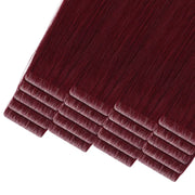 SUYYA Invisible Tape ins Remy Human Hair Extensions Burgundy (#99J) 20Pcs
