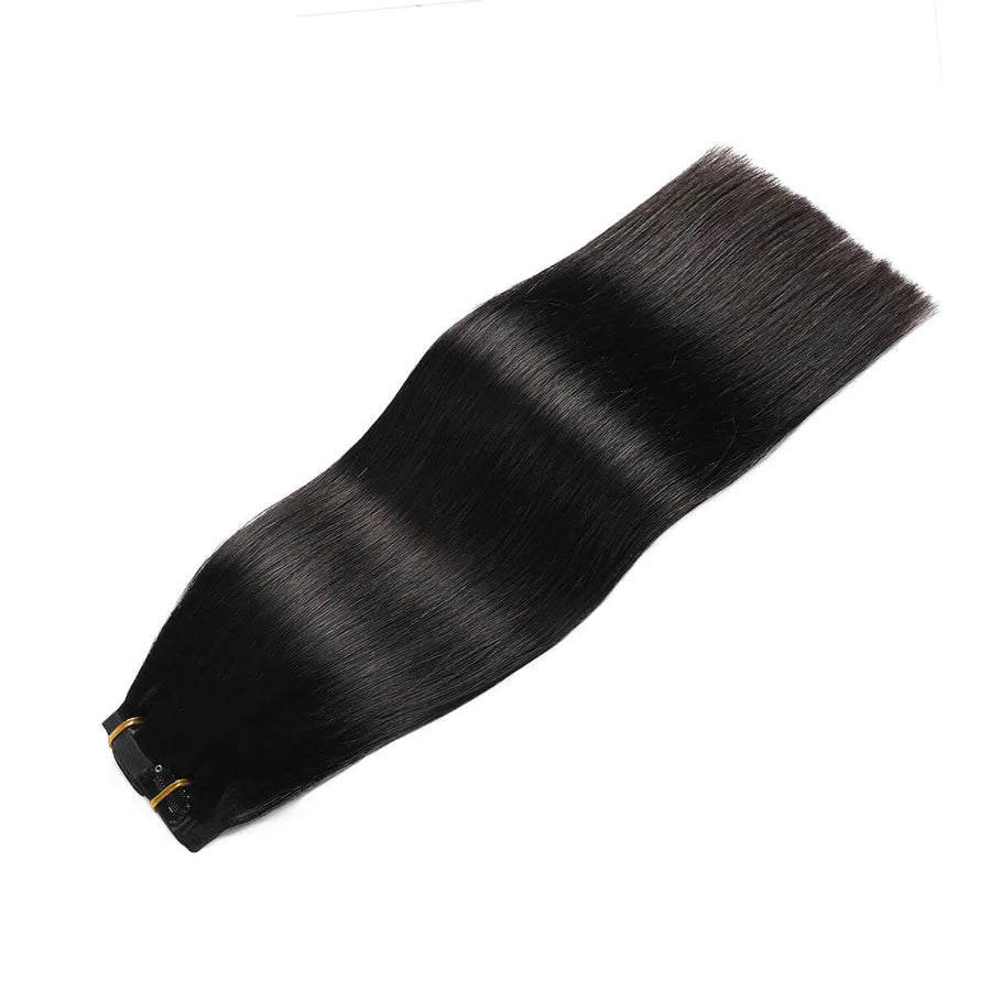 Suyya Seamless Clip In Hair Extensions 8Pcs Natural Black (#1B)