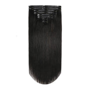 Suyya Seamless Clip In Hair Extensions 8Pcs Natural Black (#1B)