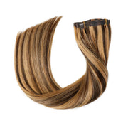 Suyya 8Pcs Seamless Clip In (P4/27) Mixed Piano Color Remy Human Hair Extensions