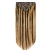 Suyya 8Pcs Seamless Clip In (P4/27) Mixed Piano Color Remy Human Hair Extensions