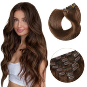 Suyya Hair Chocolate Brown (#4) Clip In Hair Extensions