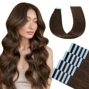 Suyya Hair Chocolate Brown (#4) Tape-In Hair Extensions | 20Pcs