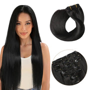 Suyya Hair Natural Black (#1B) Clip In Hair Extensions