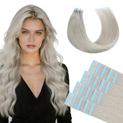 Suyya Hair  Remy Human Silver Tape-In Hair Extensions 20Pcs