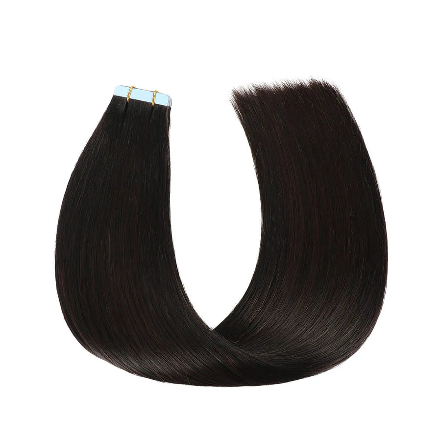 Natural Black (#1B) Tape-In Hair Extensions | 20Pcs