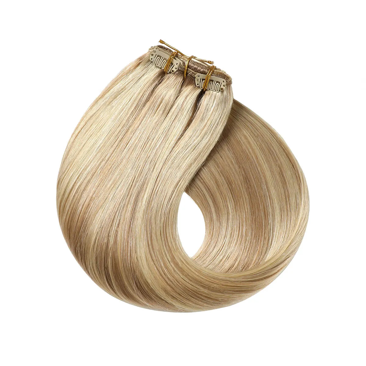 Suyya Hair Human Remy Hair Ash Blonde / Bleach Blonde Balayage (#P18/613) Clip In Hair Extensions