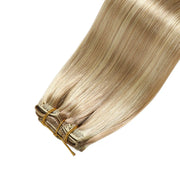 Suyya Hair Human Remy Hair Ash Blonde / Bleach Blonde Balayage (#P18/613) Clip In Hair Extensions
