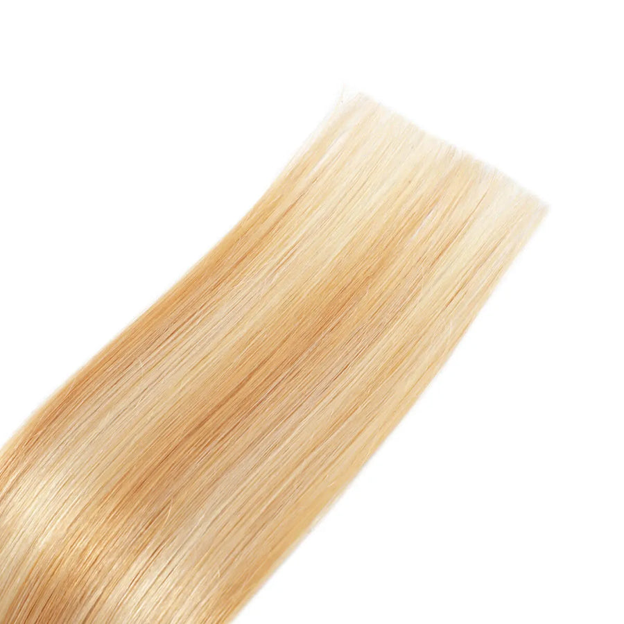 SUYYA Tape-In Hair Extensions 20Pcs Strawberry Blonde / Bleach Blonde Balayage (#P27/613)