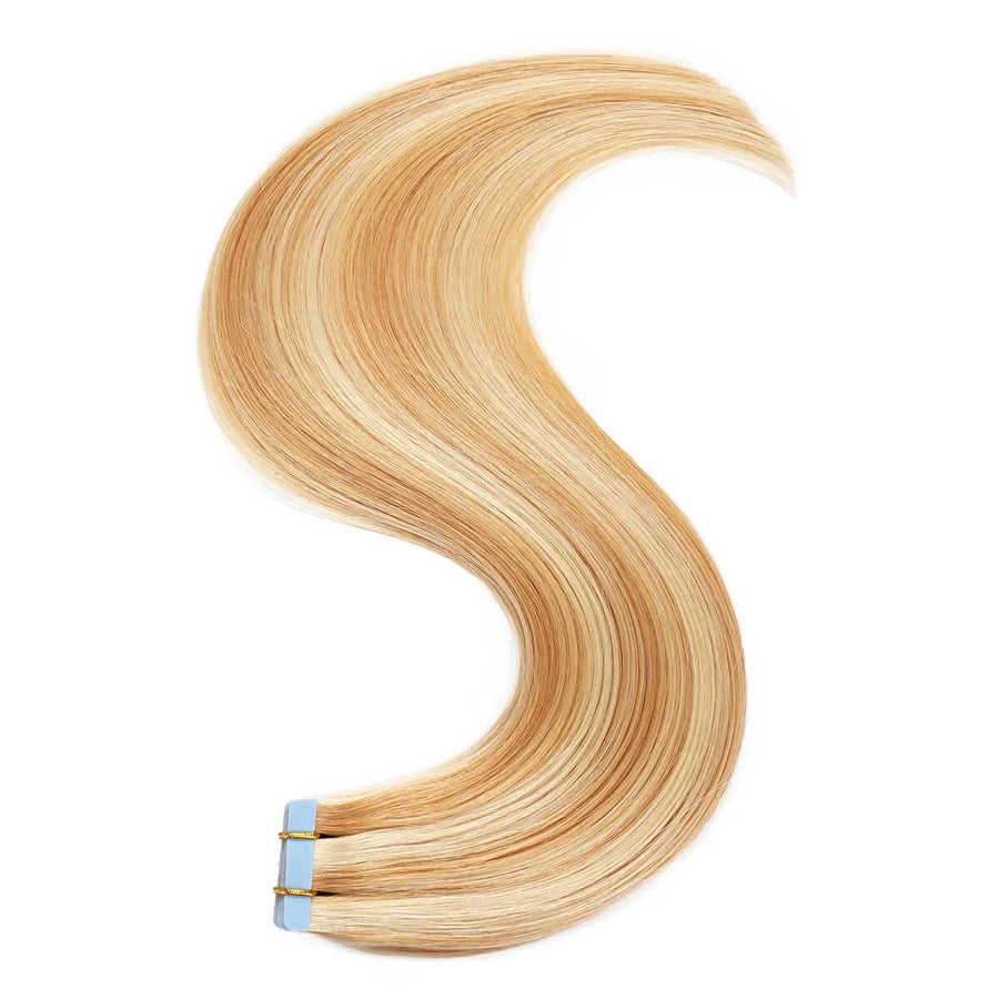 SUYYA Tape-In Hair Extensions 20Pcs Strawberry Blonde / Bleach Blonde Balayage (#P27/613)
