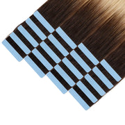 SUYYA Invisible Tape ins  (#T2/60) Ombre Darkest Brown to Platinum Blonde Hair Extensions