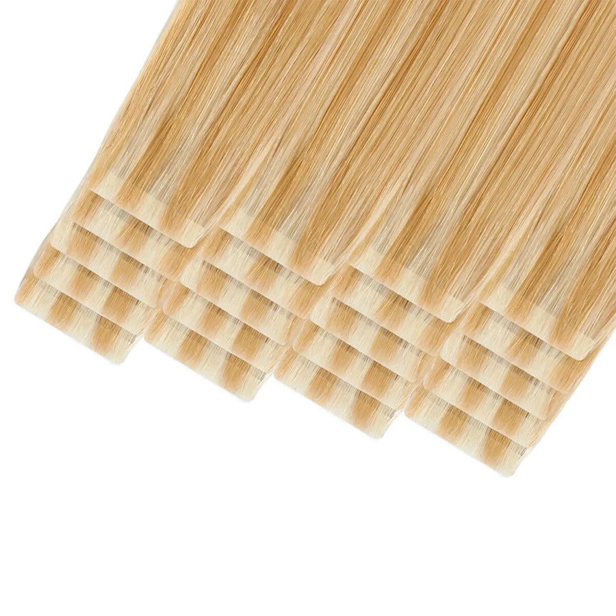 SUYYA Invisible Tape ins (#P27/613) Strawberry Blonde / Bleach Blonde Balayage  Hair Extensions