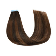 SUYYA Remy Tape-In Hair Extensions Darkest Brown Balayage (#P2/6/T2) 20Pcs
