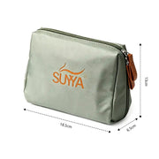 Suyya Portable Small Makeup Bag for Purse（18.5x13x6.5cm）