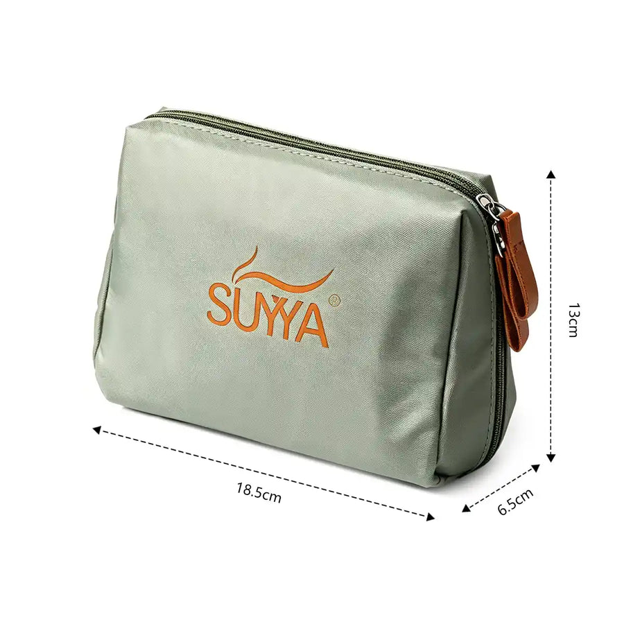 Suyya Portable Small Makeup Bag for Purse（18.5x13x6.5cm）