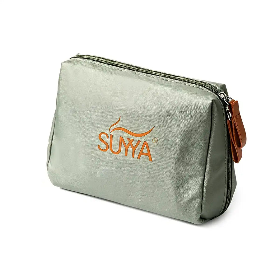 Suyya Portable Small Makeup Bag for Purse（18.5x13x6.5cm）