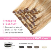 Strawberry Blonde / Bleach Blonde Balayage (#P27/613) Clip In Hair Extensions