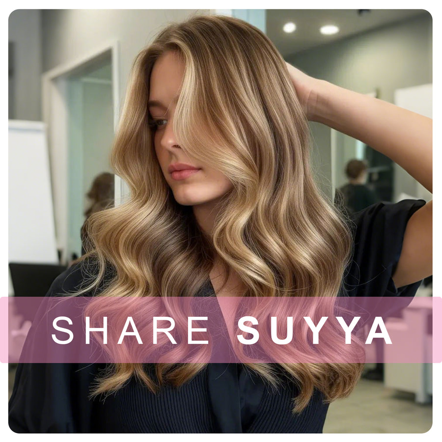 Chocolate Brown / Bleach Blonde / Chestnut Brown Balayage (#P6/613/T4) Clip In Hair Extensions