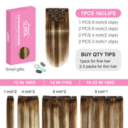 Chocolate Brown / Bleach Blonde / Chestnut Brown Balayage (#P6/613/T4) Clip In Hair Extensions