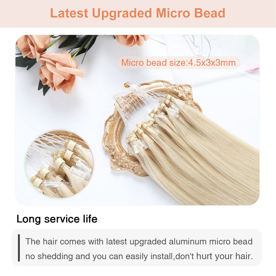 Platinum Blonde (#60) Micro Loop Hair Extensions