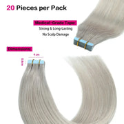Suyya Hair  Remy Human Silver Tape-In Hair Extensions 20Pcs