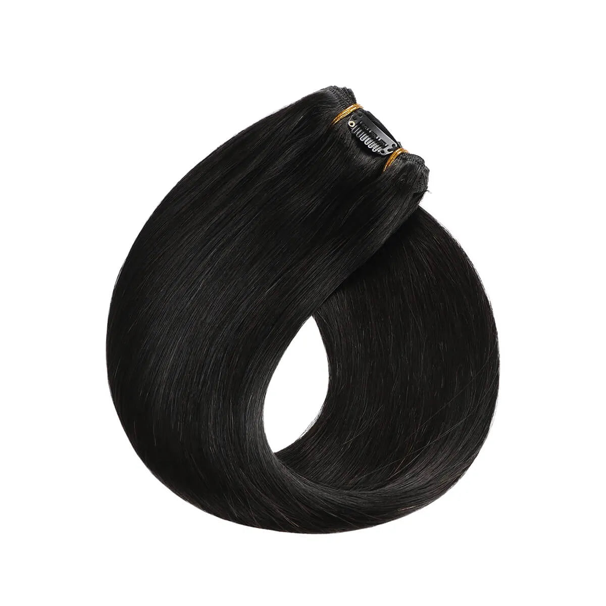 Natural Black (#1B) Clip In Hair Extensions