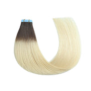 Suyya Hair Darkest Brown / Platinum Blonde Ombre (#T2/60) Tape-In Hair Extensions | 20Pcs
