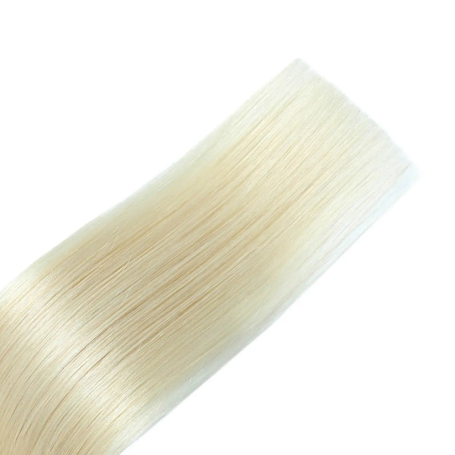 Suyya Hair Darkest Brown / Platinum Blonde Ombre (#T2/60) Tape-In Hair Extensions | 20Pcs