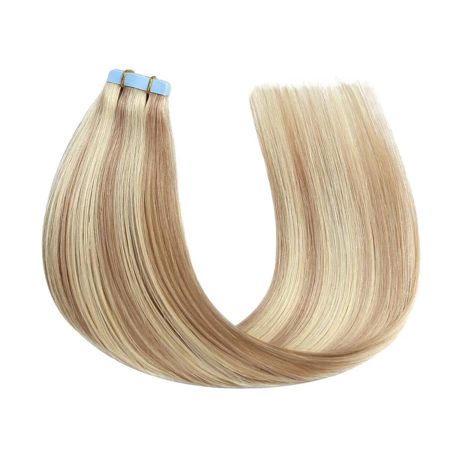 Suyya Hair Ash Blonde / Bleach Blonde Balayage (#P18/613) Tape-In Hair Extensions | 20Pcs
