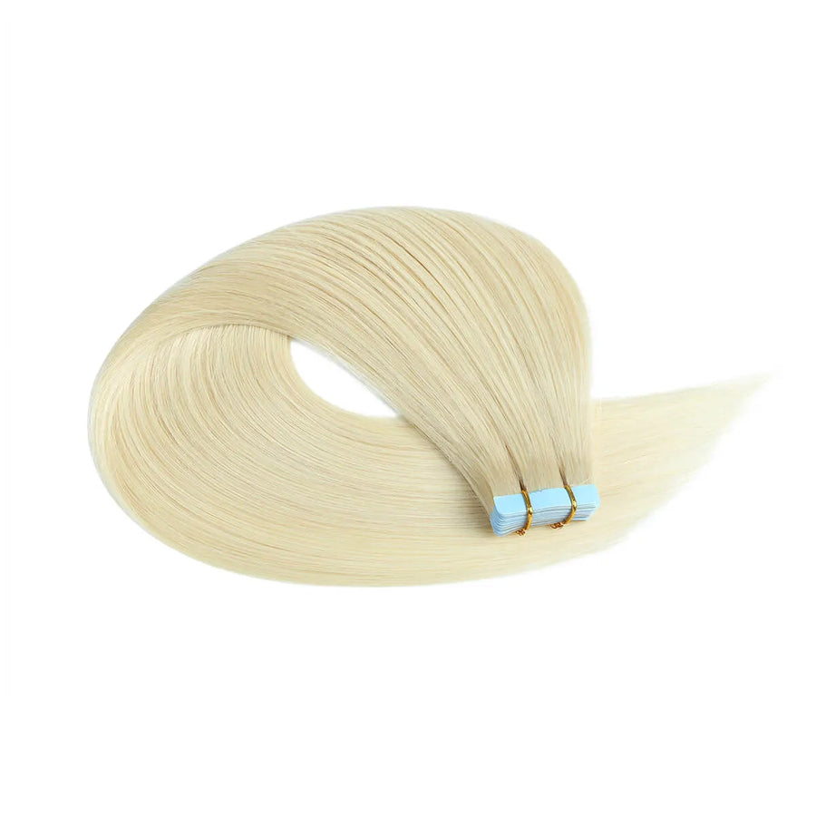 SUYYA Platinum Blonde (#60) Tape-In Hair Extensions | 20Pcs