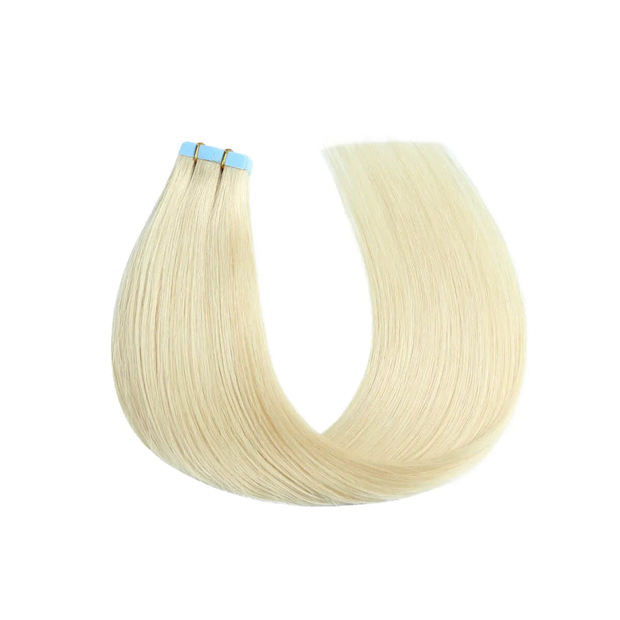 SUYYA Platinum Blonde (#60) Tape-In Hair Extensions | 20Pcs