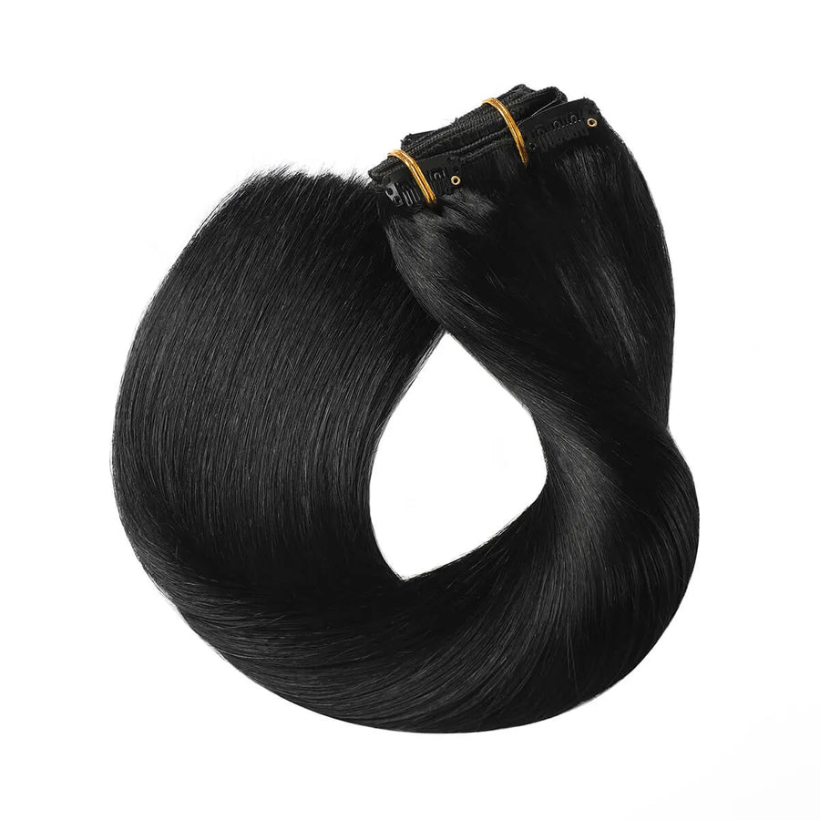 Suyya Hair  Jet Black (#1) Clip In Hair Extensions