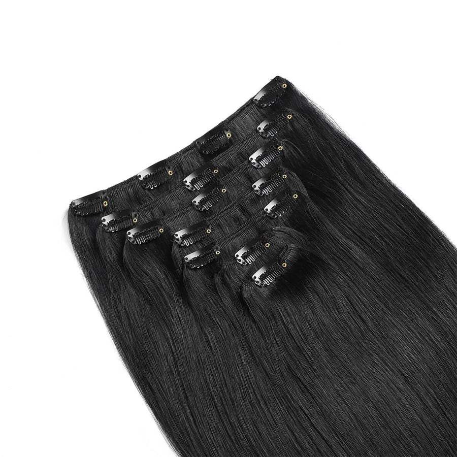 Suyya Hair  Jet Black (#1) Clip In Hair Extensions