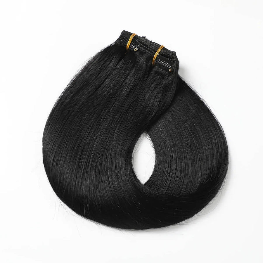 Suyya Hair  Jet Black (#1) Clip In Hair Extensions