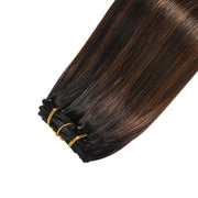 Natural Black / Chestnut Brown Balayage (#P1B/6/T1B) Clip In Hair Extensions