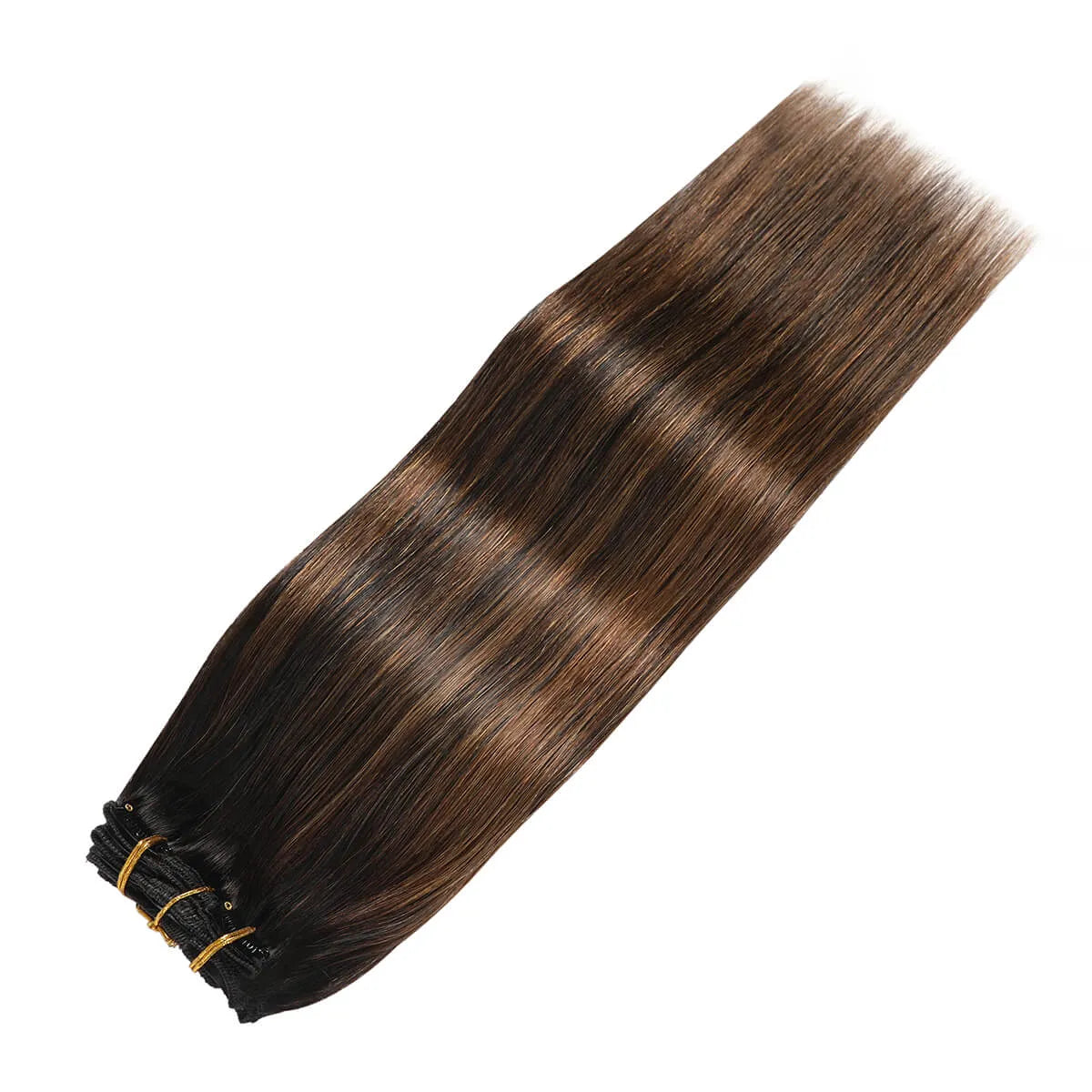 Natural Black / Chestnut Brown Balayage (#P1B/6/T1B) Clip In Hair Extensions