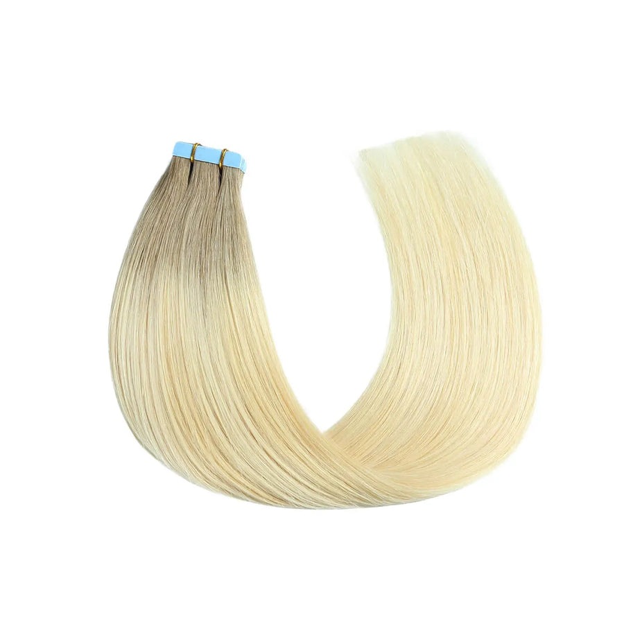 SUYYA Ash Blonde / Medium Blonde / Platinum Blonde Balayage (#P22/60/T18) Tape-In Hair Extensions | 20Pcs
