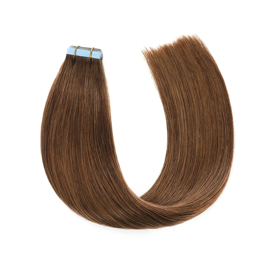SUYYA Chestnut Brown (#6) Tape-In Hair Extensions | 20Pcs