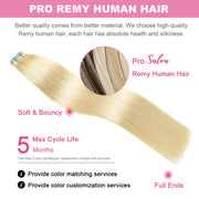 Bleach Blonde (#613) Tape-In Hair Extensions | 20Pcs